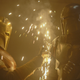 The Mandalorian gets his armor adjusted.